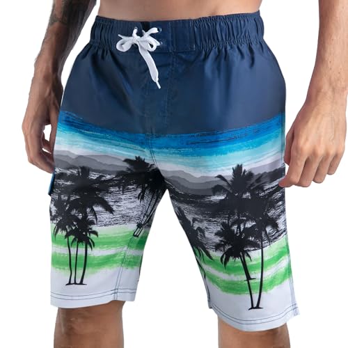 Image of Kanu Surf Men's Big Viper Extended Size Stripe Swim Trunk