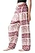 Bangkokpants Hippie Boho Pants Bohemian Elephant Unisex One Size US Size 0-12 (Red)