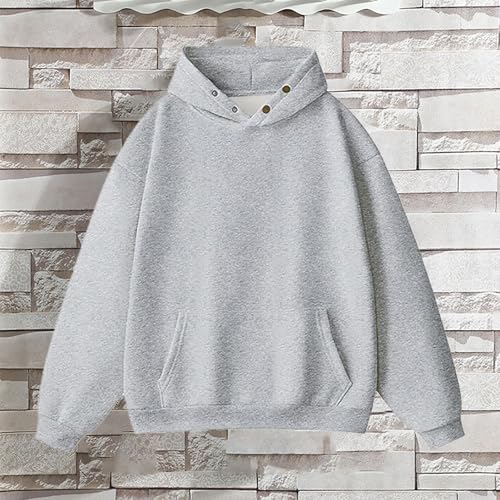 Mens Plain Hoodies Casual Shirt Long Sleeve Classic Basic Hoodie with Pockets Fall Hooded Sweatshirt Solid Pullover2