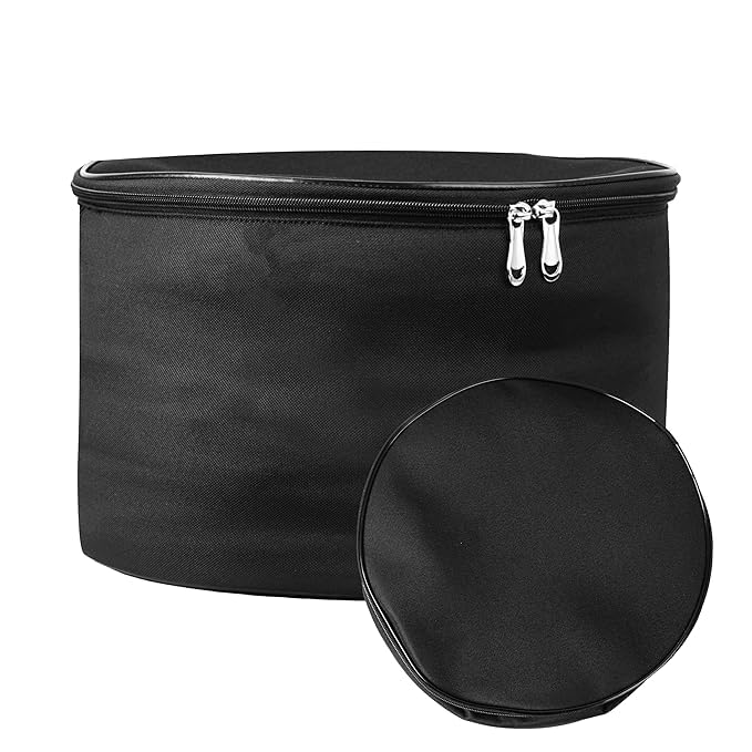 ERITIN Plate Storage Container, Round Hard Shell Dinnerware Organizer, 12" Dish Storage Case Cover for Plates & Bowls (10×14×14) (Set of 1)-image-8