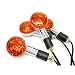 Krator Motorcycle 4 pcs Amber Round Turn Signals Lights For Suzuki Intruder Volusia VS 700 750 800 1400 1500