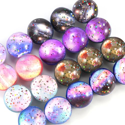 Ayfjovs AJ-2324 20 Pack Starry Space Bouncy Balls - 32Mm Rubber Balls, For Space-Themed Parties, Bag Fillers thumb #1