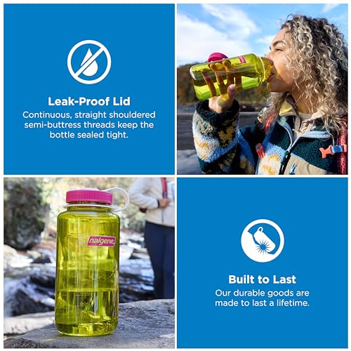 Image of Nalgene 32 oz Wide Mouth Water Bottle | BPA-Free, Durable & Leak Proof, Lightweight Bottle for Hiking & Gym, Work & Travel