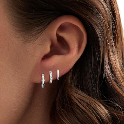 Gold/Silver Earrings for Women Dainty 14k Gold Plated Lightweight Huggie Hoop Earrings Set Trendy Gold/Silver Earring Small Hoop Earrings for Women Jewelry Gifts2