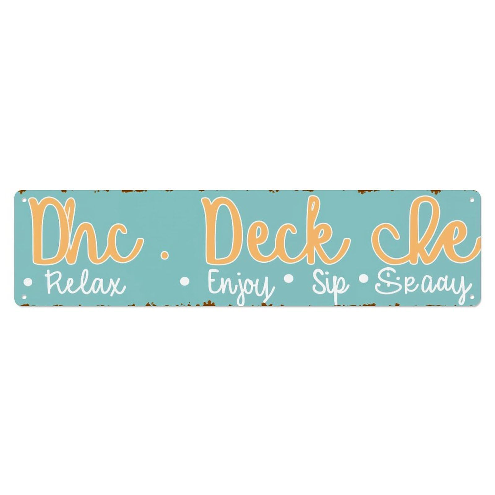 Deck Chair Pattern Design Metal Tin Sign Plaque