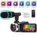 Produktbild Videokamera Camcorder mit IR-Nachtsicht, FHD 1080P 30FPS YouTube Vlogging-Kamera 16X Digitaler Zoom Digitale Videokamera mit Mikrofon und 2 Wiederaufladbaren Batterien