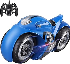 AMAZING STUFF New RC Motorcycle, 2.4Ghz High Speed Stunt Spinning Drift 360 Degree Rotary, Remote Control Moto Rover Motorbike Toy with Cool Lighting Toy Best Gift for Kids Children Boys Girls ( Multi Color )