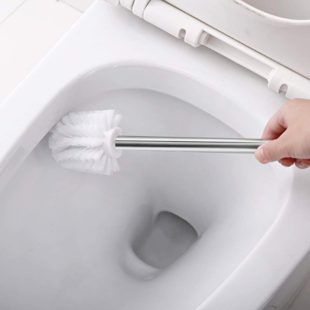WC-Bürste aus Kunststoff, mit Saugnapf-Werkzeug, Edelstahl, langer Griff, Toilettenbürste