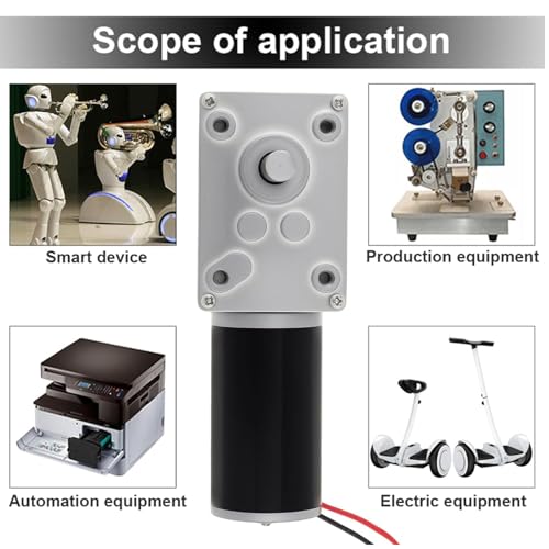 Samfox Getriebemotor - DC 12V 200 Rpm Permanent Magnet Worm Turbo-Getriebemotor Getriebemotor