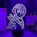 JYDNBGLS 3D Anime Lampada Luce Notte Illusione Luce Notturna Noragami Yato Figura Led per Camera Da Letto Decor Brithday Regalo Manga Noragami Tavolo Acrilico Illuminazione