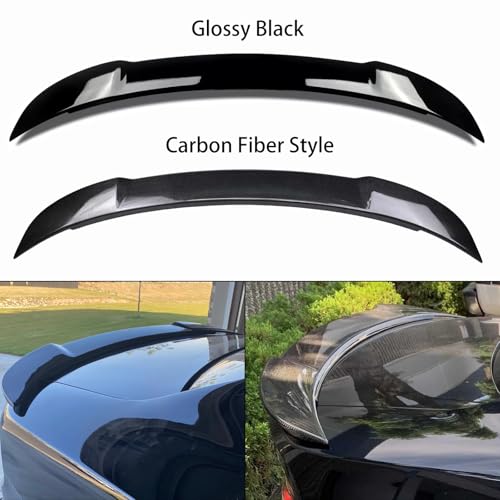 Dodge Charger Spoiler Rear Trunk Spoiler Compatible with 2015-2023 Charger RT SXT SRT SE, Hellcat Style Carbon Fiber Style Rear Spoiler Wing - Image 3