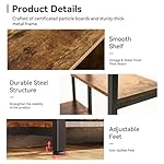 oneinmil Triple Wide 5-Shelves Corner Bookcase Industrial Vintage Wood Style Large Open Bookshelves for Home & Office (Brown, 5-Tier) - Image 5