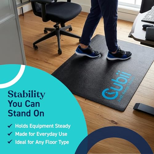 Cubii Non-Slip Workout Mat for Under Desk Ellipticals, Floor Protection Exercise Surface for Bike, Fitness Equipment & Indoor Cycling, Home Gym Use, 24" x 18" - Image 6