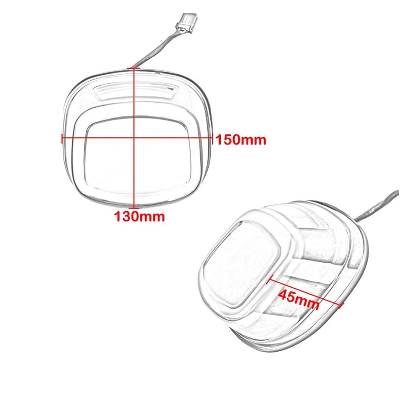 luce posteriore freno stop Fanale posteriore per moto a LED, luce freno rossa, fumo, per Harley, per Touring, per Softail, per Dyna, per Sportster XL883N 1200N(Smoke)