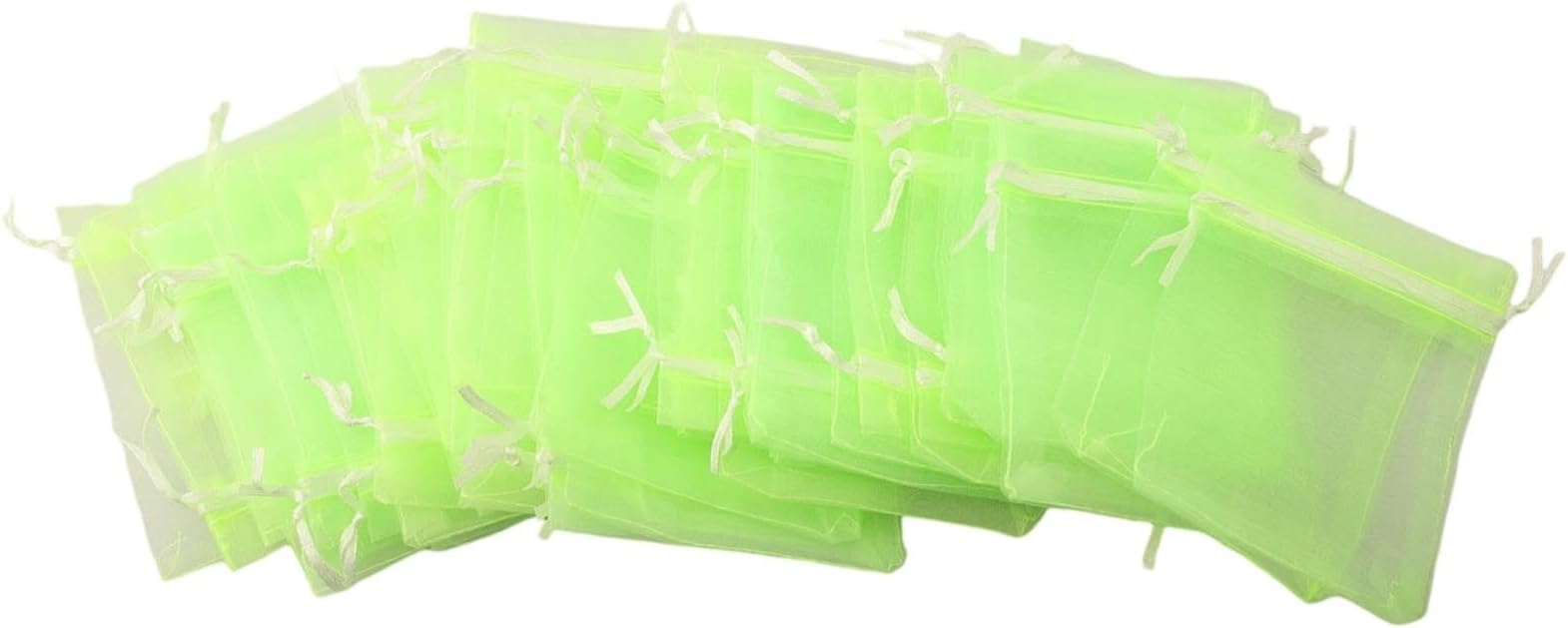 100pcs Fruit Protection Bags, Green Netting Cover Bags Drawstring Mesh Fruit Protectors Barrier for Mangoes Tomatoes Fruit Trees Veggies Garden_M