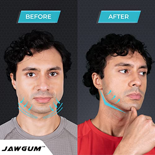 Image of JAWGUM 8g each Chewing Gum for Double Chin Reduction, Chiselled Sharp Jawline, Reduce Face Fat Exercise for Muscle of Jaw & Toned Face, 30 pack