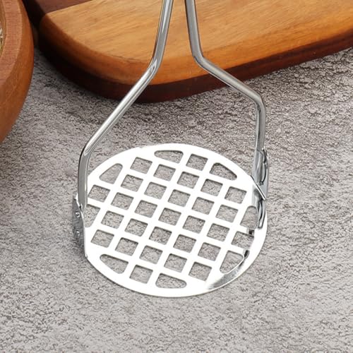 Kit Amassador de Batatas Inox + Faca de Corte Ondulado para Purês e Batatas Fritas, Cabo Antiderrapa