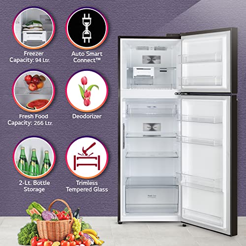 Image of LG 360 L 3 Star Frost-Free Smart Inverter Wi-Fi Double Door Refrigerator Appliance (GL-T382VRSX, Russet Sheen, Convertible & Door Cooling+, 2022 Model)
