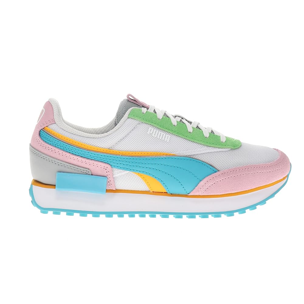 PUMA Womens Future Rider Double Lace Up Sneakers Shoes Casual - Blue, Pink, White