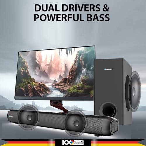 Image of Blaupunkt SBW Chicago 20 2.1 CH Soundbar with Wired Subwoofeer I 120W RMS I HDMI-ARC I Bluetooth I AUX I USB I Remote Control with Equalizer