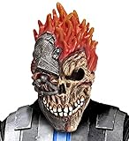 100% látex shoperama Cyborg - Máscara de látex con diseño de calavera para Halloween