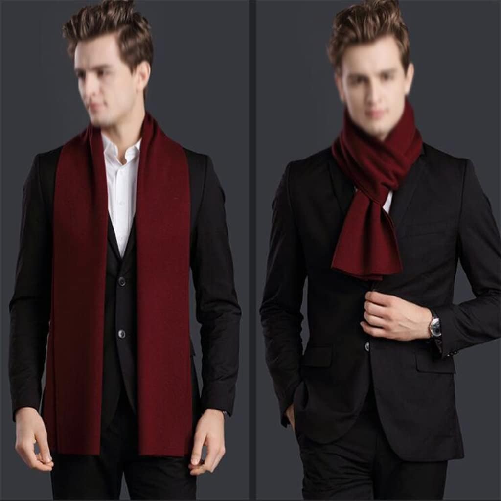 JSEIAJB Warm In Autumn And Winter Soft And Comfortable Men's Scarf Classic, Versatile