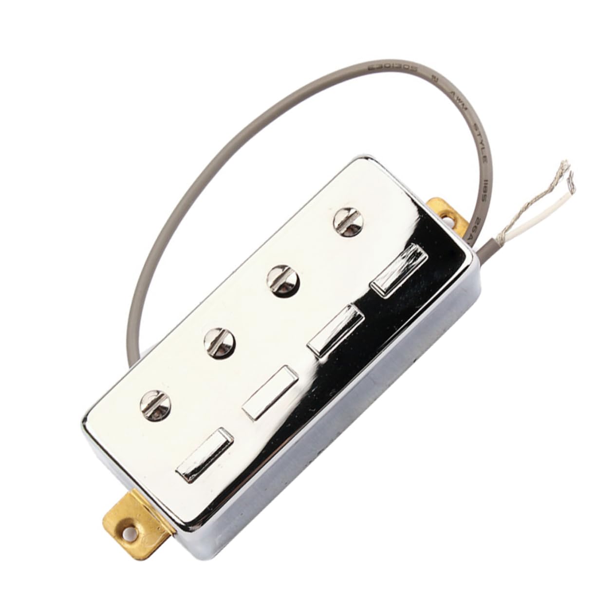 VICASKY Cover Bass Pickup 2 Core Wire Bass Electric Guitar Pickup 4 String Chrome Finish