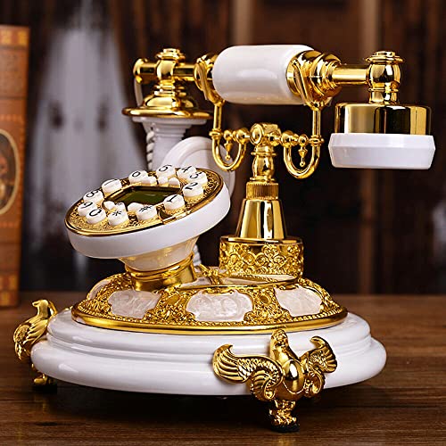 Teléfono antiguo con cable estilo vintage europeo miniatura 2