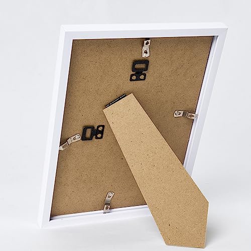 Image of JCJMY 11x12 Picture Frame White for Wall Hanging or Tabletop, Wall Mounting Horizontally or Vertically, 11 x 12 Wall Gallery Poster Photo Frame with Shatter Resistant Plexiglass, White