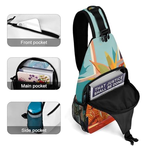 Bolso cruzado casual para pecho y hombro con diseño de gato miniatura 4