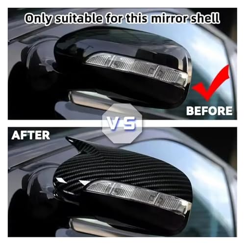 Coque ABS rétroviseurs Benz Classe E W211 noir brillant résistant - 4