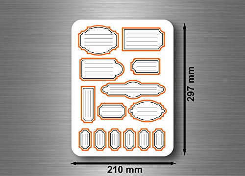 Akacha Set Sticker Etichette adesive marmellata