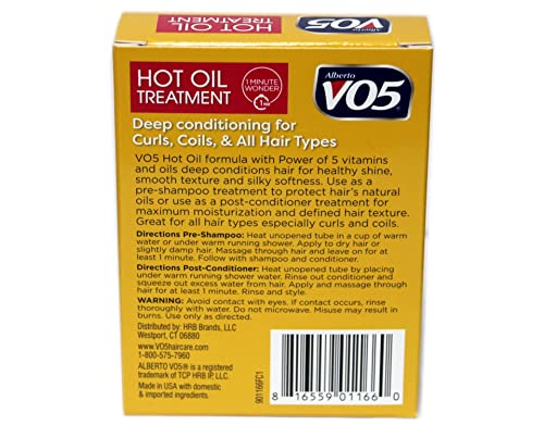 Alberto Vo5 Hot Oil Intense Conditioning Treatment, 0.5 Ounce, 2-Count Tubes (Pack Of 3) #TOP4