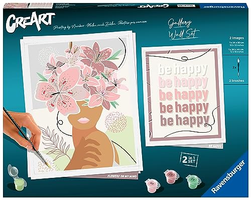 Ravensburger CreArt 2x Pokemon Paint by Numbers for Children - Painting Arts and Crafts Kits for Kids Age 7 Years Up [Amazon Exclusive]