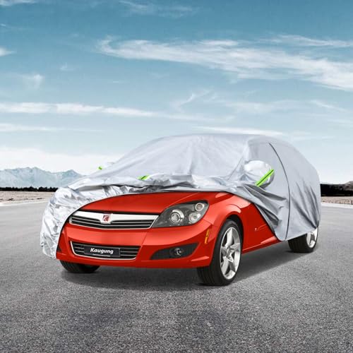Image of Kaugung 6 Layers Car Cover Custom Fit Saturn Astra (2007-2010), Waterproof All Weather Resistant Outdoor Indoor Sun Rain Dust Snow Protection.(USA Warehouse,Within 3-7 Days)
