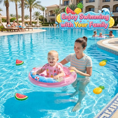 Anneau de natation bébé Qoosea gonflable avec auvent UPF50+ - 2