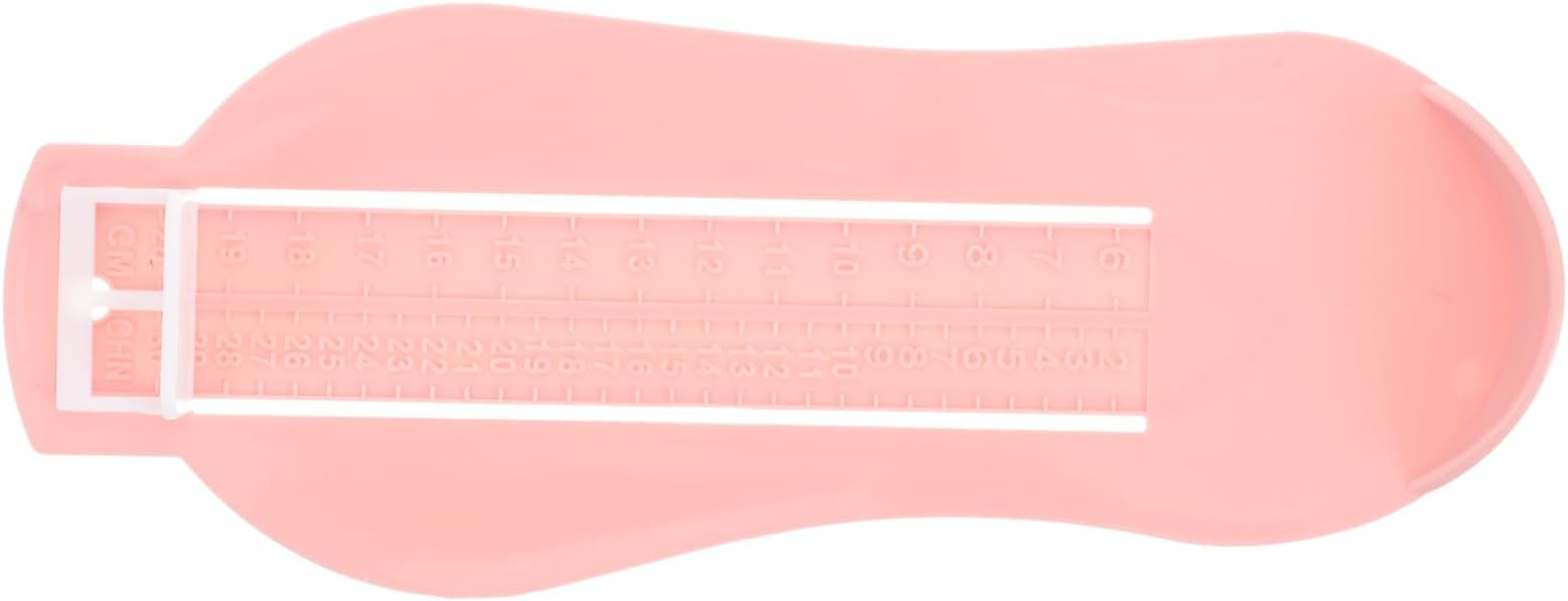 Ciieeo Baby Foot Measuring Device - Shoe Size Gauge - Easy to Read & Portable - ABS Material - Unisex Babies - Baby Shower & Birthday Gift - Modern Style - Pink
