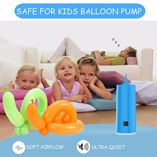 Mecids Balloon Pump Electric Air Pump For Balloons Portable Balloon Inflators Machine For Balloon Arch Kit, Letter Balloon, Animal 260 Balloons For Birthday Parties Special Events With Balloon Knotter #TOP3
