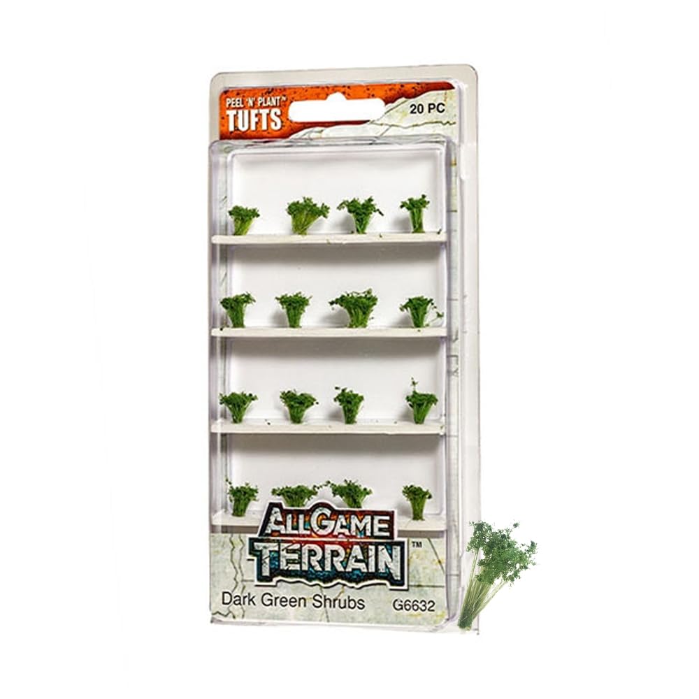 Woodland Scenics Dark/Green All Game Terrain 6632 Shrubs Tufts Wargaming Miniature Base & Diorama
