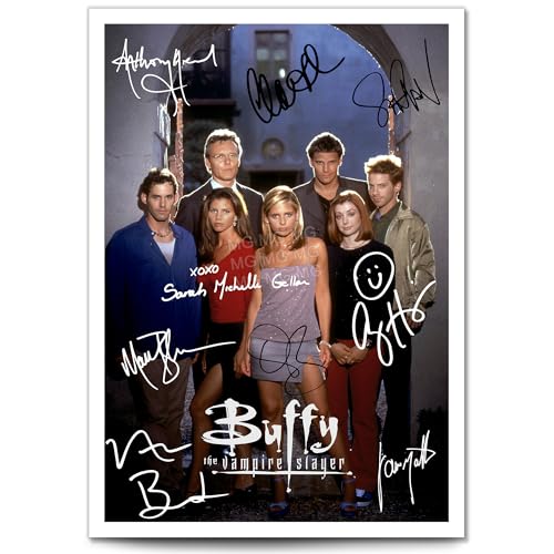 Image of Buffy The Vampire Slayer cast signed autograph poster photo print framed memorabilia tv show series season gift (A3 poster only)