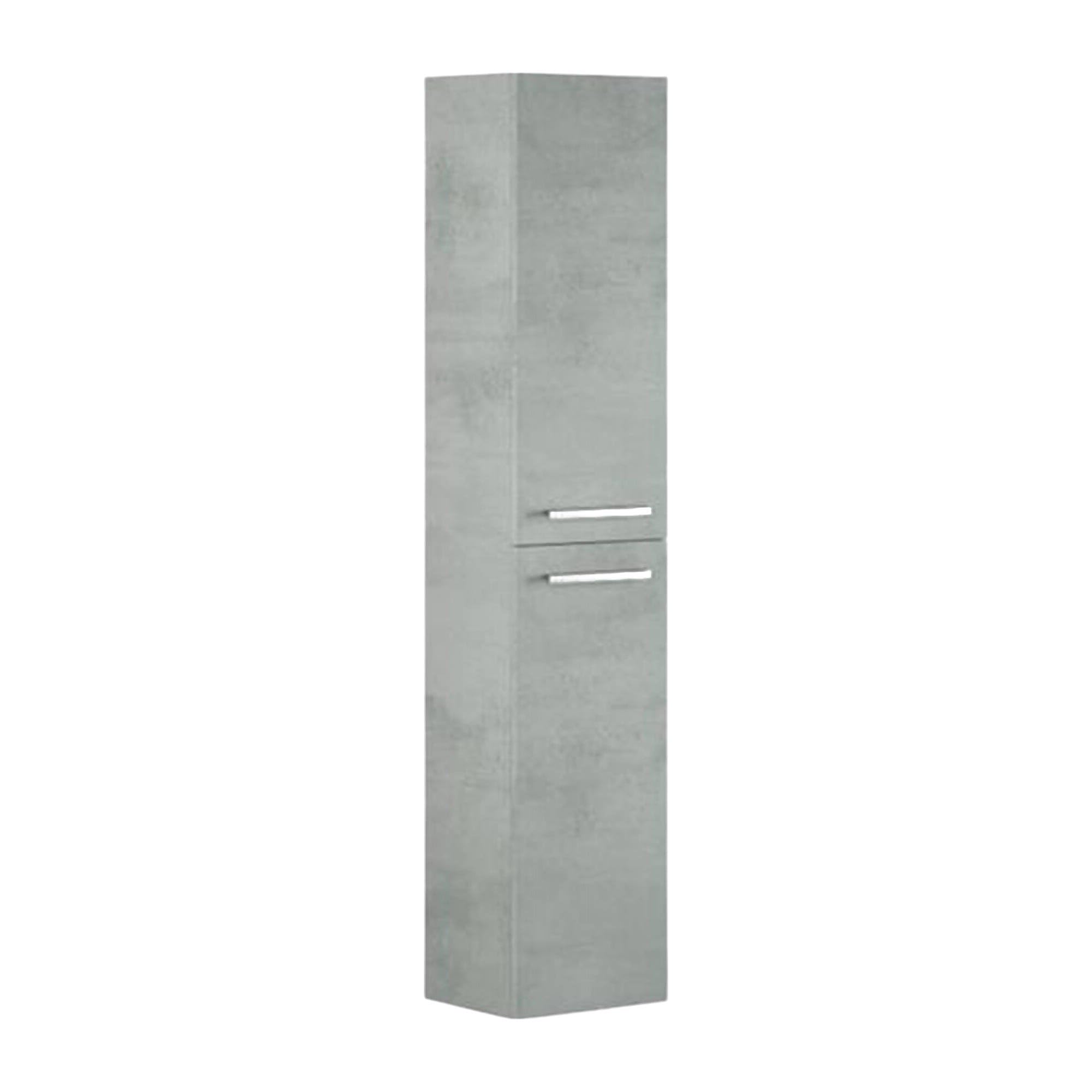 Dmora Mobile Colonna Alexandria 25x30x150h cm Grigio Cemento 2 Ripiani Modulabile, 4 Vani