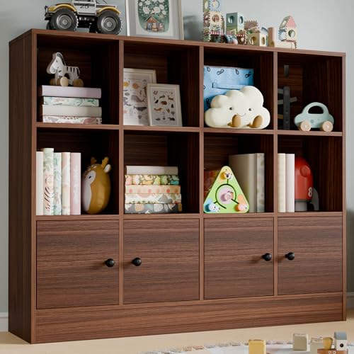 Cozy Castle Brown Wood Bookcase