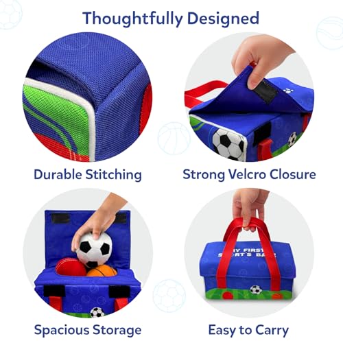 Image of Skillmatics Plush Sports Bag Playset (3 Pc) - Soft Sensory Balls