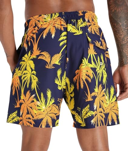 Image of APTRO Men's Swim Trunks with Compression Liner 5 Inch Bathing Suit Beach Swimsuits