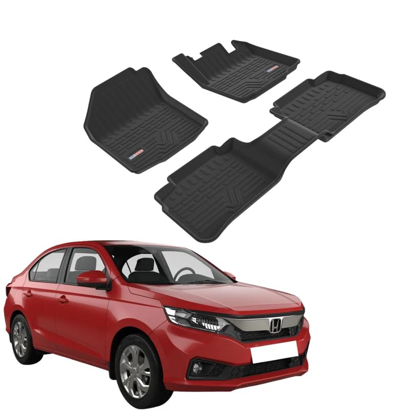 Image of Premium Amaze Car Mats | 3D Mat for Car | Waterproof Anti-Slip Car Foot Mats | Durable Full Coverage TPE Mat | Easy to Clean and Dust Free car Mats for | Custom Fit Accessories