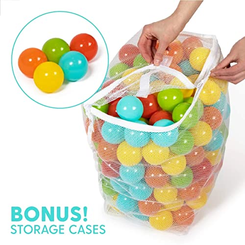 image for Milliard Ball Pit Balls – Pack of 400/5 Bright Colors in 2 Mesh Stor