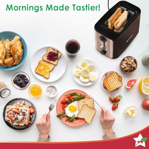 Image of Wonderchef Roma 2-Slice Pop-up Toaster with Lid Cover, 6 Browning Options for Golden Crispy Bread Toasts, Mid-Cycle Cancel Function, Crumb Tray, 2-Yr Warranty, Black, Automatic Electric Toaster