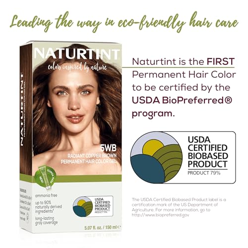 Image of Naturtint 5WB Radiant Copper Brown Permanent Hair Color (Pack of 1), Ammonia Free, Vegan, Cruelty Free, up to 100% Gray Coverage, Long Lasting Results (Packaging may vary)