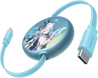 UGREEN Nexode 100W Retractable Cable Honkai: Star Rail, Glacier Blue, 3.3ft