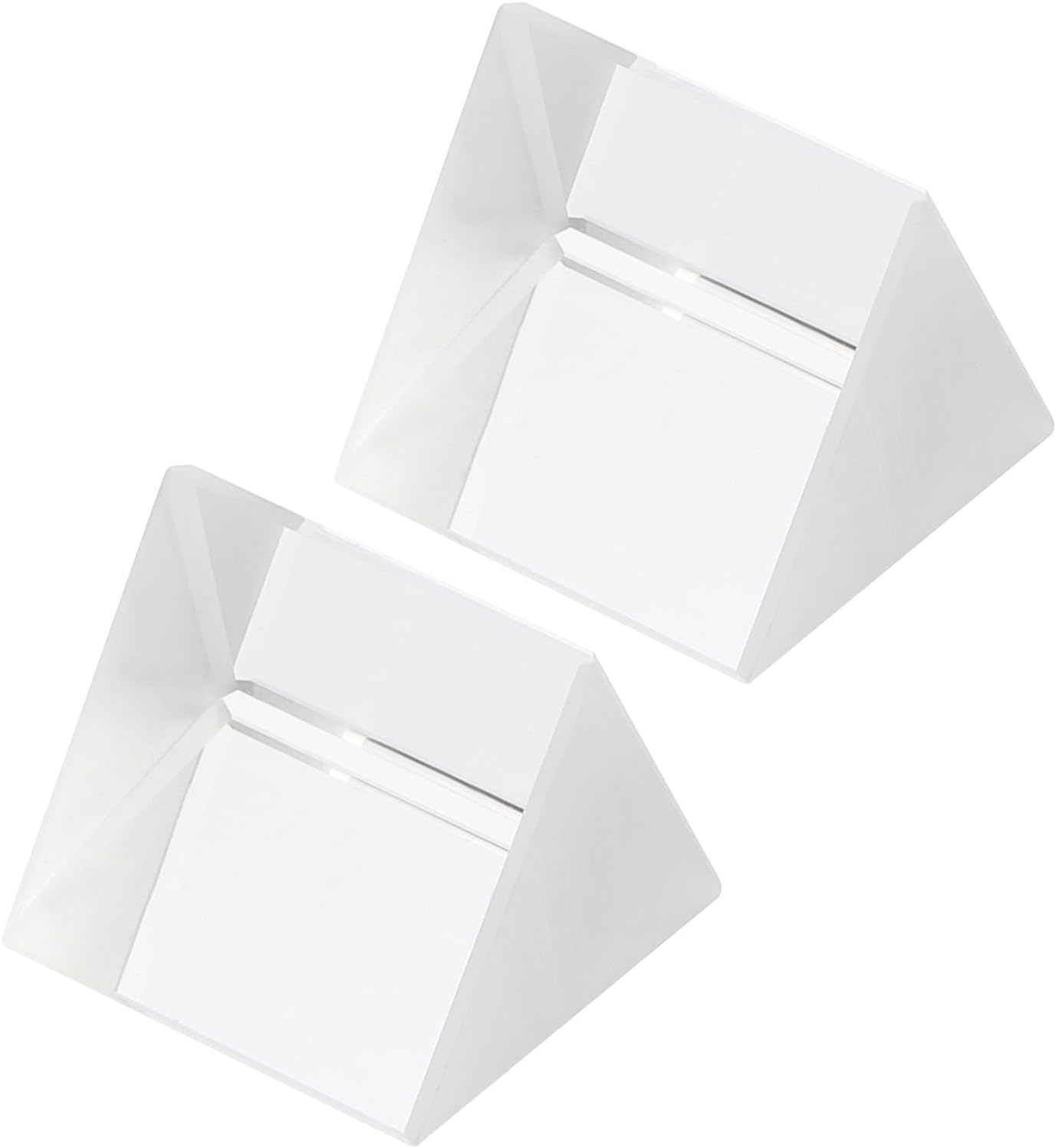 PATIKIL 30mm/1.2 Inch Triangular Prism, 2 Pack Glass Optical Crystal Rainbow Prism for Photography Physics Teaching Lights Photo, Clear